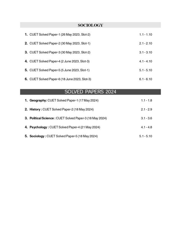 NTA CUET-UG 2025 : Humanities - 47 Previoius Year Solved Papers - (6 Geography | 14 History | 13 Political Science | 7 Psychology | 7 Sociology) by Career Launcher