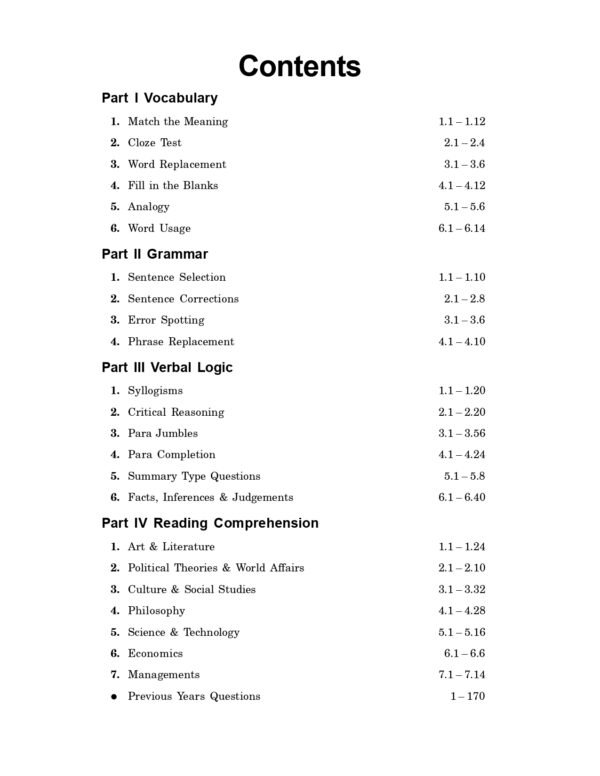 CAT 2025 : Verbal Ability & Reading Comprehension (VARC) Study Guide | Includes Solved CAT Papers (2016-2024) & 5 Sectional Mock Tests