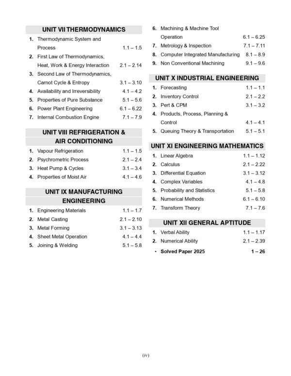 GATE 2026 : Mechanical Engineering 26 Years Topic-wise Previous Years Solved Papers (2000 to 2025) | Solved Papers with Answer & Explanation