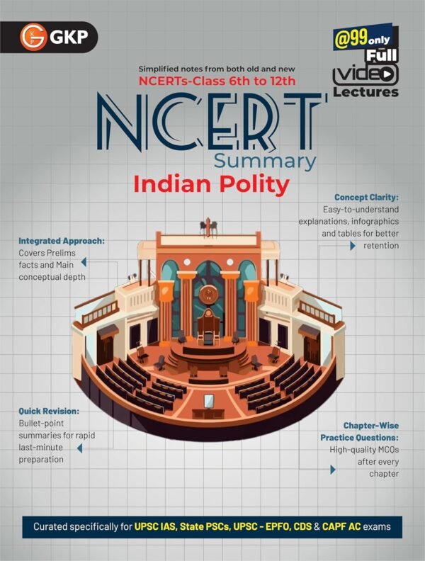 UPSC NCERT 2025 : Indian Polity (Class 6 to 12) for Civil Services & State PSC Exams | Chapter-Wise Practice Questions