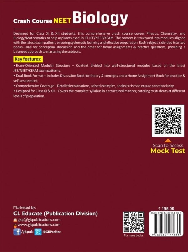 GKP Crash Course 2025 : NEET Class XI & XII Biology - Home Assignment