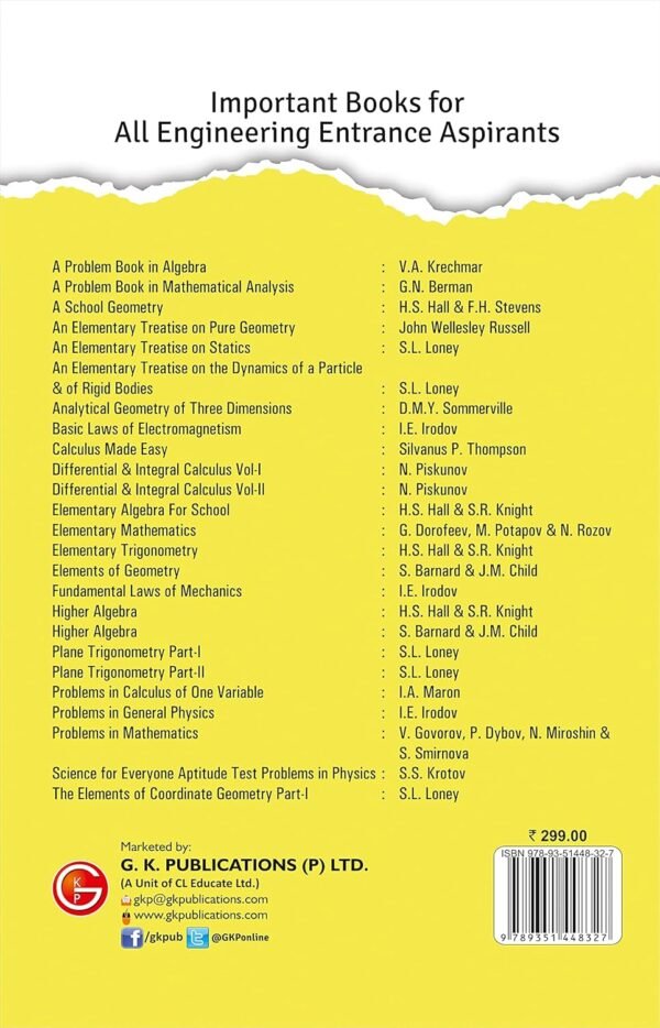 A Problem Book in Algebra by V.A. Krechmar | Ideal for JEE, SAT, GRE & Engineering Exams