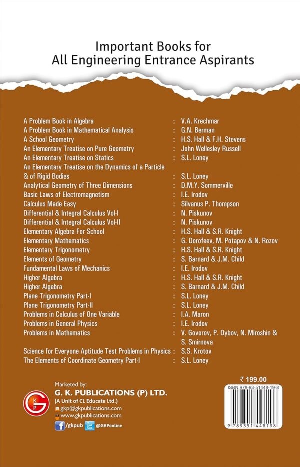 Basic Laws of Electromagnetism by I.E. Irodov | Basic Theory Concepts & Practical Method of Solving Problems | Ideal for JEE, SAT, GRE & Engineering Exams