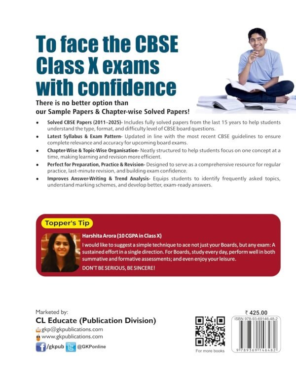 CBSE Class-10 2026 : Science - Chapter & Topic-wise Solved Papers 2011-2025 | Includes Objective Type Questions | CBSE 10th Board Exam
